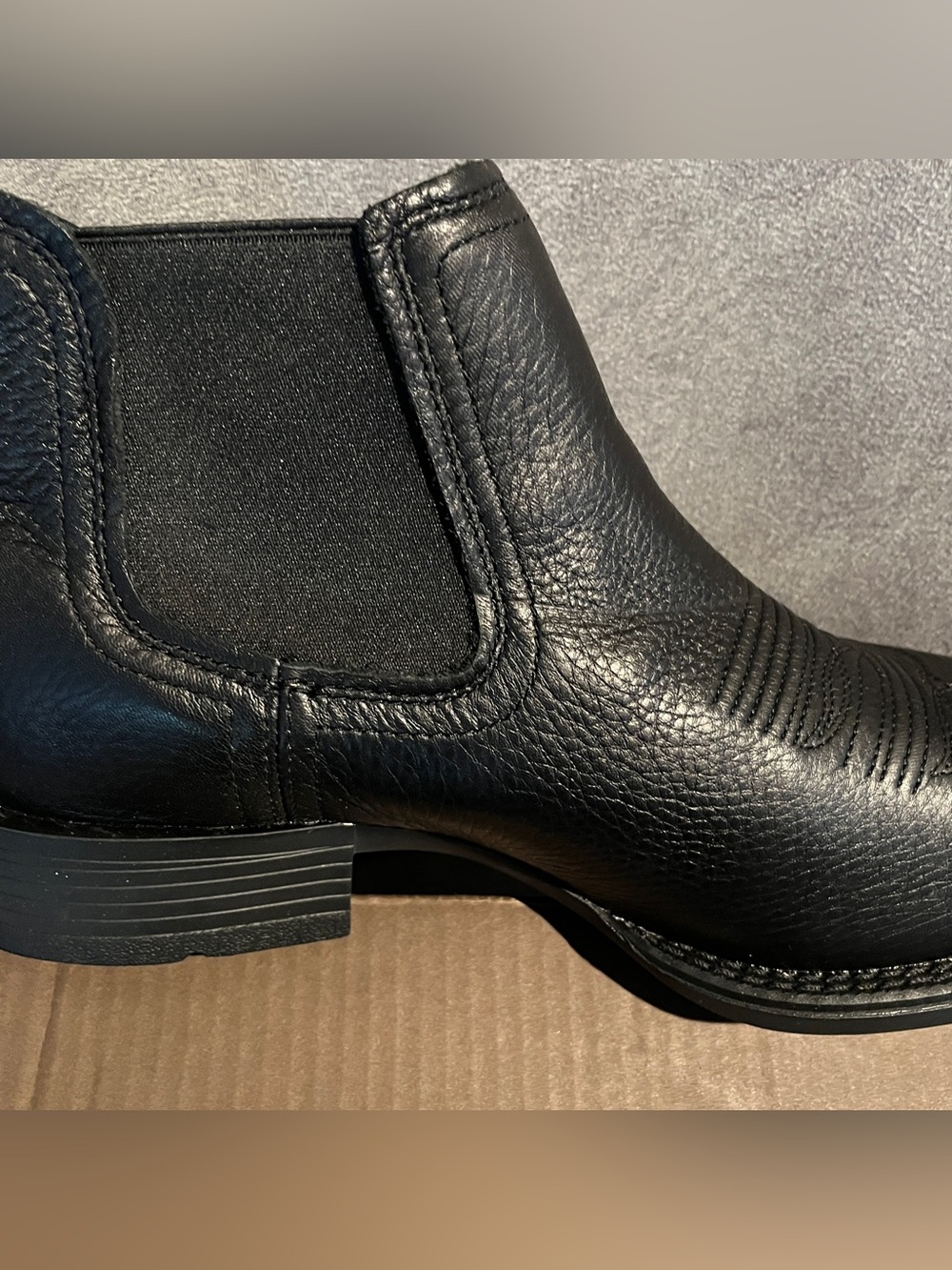 Ariat Men’s Boots Booker Chelsea Wide Square Toe Western Boot Size 10.5 EE Wide - Picture 5 of 15
